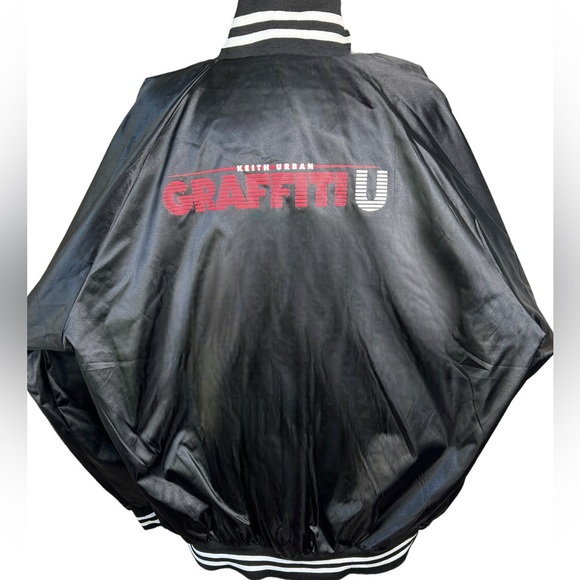 Keith Urban Grafitti U Satin Varsity Bomber Tour Jacket - Picture 2 of 7